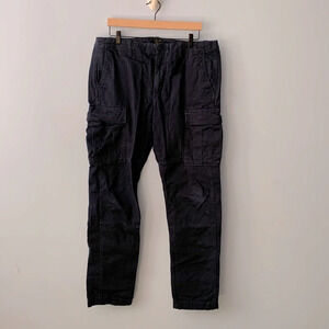 J crew mens cargo utility dark blue pants size 36x 34